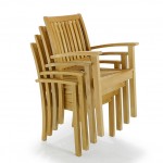 The Sussex Teak Stacking Armchairs are perfect when space is limited. This teak stacking armchair is built with the same quality that was rated BEST OVERALL