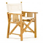 Directors Chairs - the Director teakwood dining chair has quickly become one of our most popular teak chair.  Featuring smooth finish and 17 sunbrella fabrics to choose from. you will not find a better made teak wood dining chair.