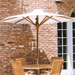 Westminster Teak Umbrellas are built to last by offering a teak umbrella pole that is 1.95 inches in diameter. Made to fit our teak tables for comfortable teak outdoor dining. Our wooden Umbrellas have the quality that was Rated Best Overall by the Wall Street Journal. 