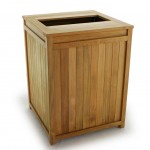 New to Westminster Teak our teak Trash Receptacle is one of our most versatile pieces, designed to be used indoors or out, it is often used in parks and is made from eco-friendly teak wood from renewable, certified teak plantations. This teak Trash Receptacle is suitable for residential or commercials applications.