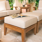 Westminster Teak ottoman, teak Wood, are made with plantation grown Teak Wood.   Lifetime Warranty and a Money Back Guarantee are standard.  If you don't like it when you receive your teak wood garden bench, let us know and we will pick it up!