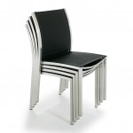 The Gemini Outdoor Stacking Chair is a unique combination of Stainless Steel, Teakwood, and state of the art Black Texilene. Making this outdoor stacking chair durable, comfortable, and fashionable.