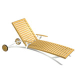The Elle Teak Wood Lounger with Stainless Steel is a beautiful combination of strength and durability. All Westminster Teak wood loungers come with a 60 Day Money Back Guarantee.