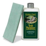 Teak Patinizer by Golden-Teak is the ONLY furniture care product that Westminster Teak recommends for bringing out that beautiful silver patina color. This furniture care product protects your furniture from dirt and meldew while providing that gorgeous patina look.