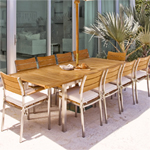 Our Martinique Picnic Umbrella Set where Quality, Comfort, Class, are just a few things that make Westminster Teak.  well known for durability, more teak per inch and convenience.  