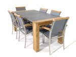 Granite Teak Dining Set Blends Plantation Grade A Teak Wood furniture with beautiful permanent Granite slabs.   All of our teak furniture, outdoor teak furniture and teak patio furniture comes with a lifetime warranty and a 60 Day Money Back Guarantee.  We offer  teak outdoor patio furniture, wood outdoor furniture, teak garden furniture, teak dining sets and Granite tables.