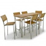 This Westminster Teak Bar Furniture Set includes our Vouge High Bar Console and our Vouge Stackable Barstools. All our teak bar furniture comes with a 60 Day Money Back Guarantee.