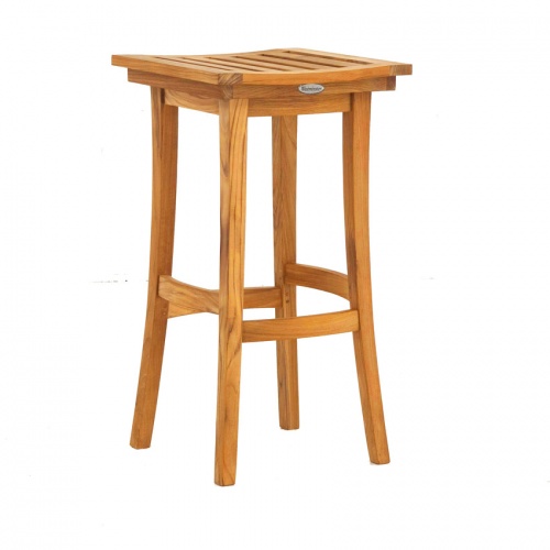 Teak Bar and Backless Bar Stool Set for 4 Westminster Teak Outdoor