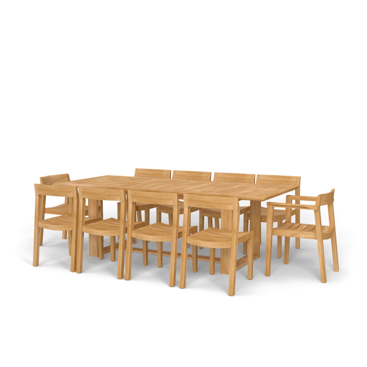 Horizon 11 pc Rectangular Teak Dining Set | Westminster Teak