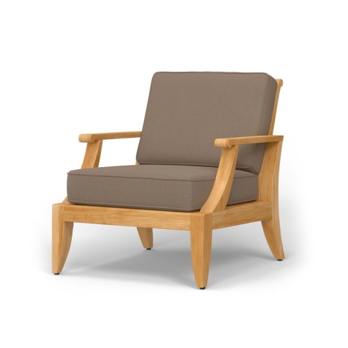12152DP Laguna Teak Lounge Chair in front angled view on white background