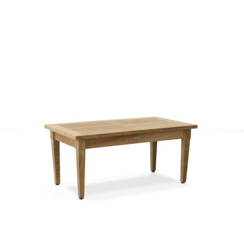 14345 veranda teak coffee table front angled on white background