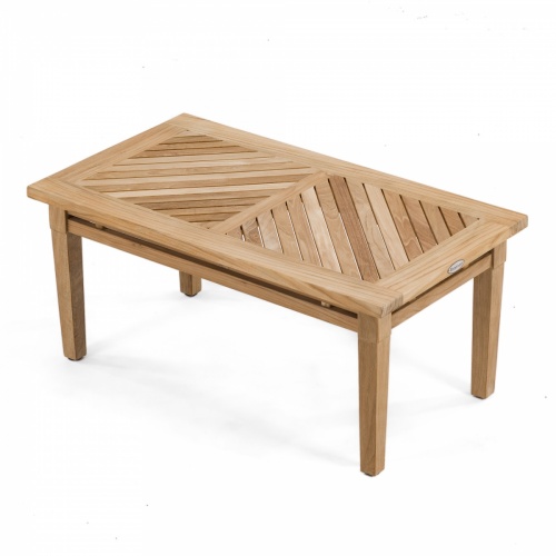 teak wood rectangular coffee table