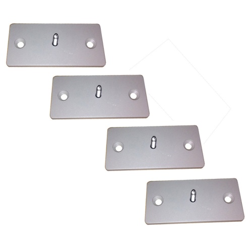 40010 Bench Anchor Brackets showing 4 on white background for affixing bench to concrete