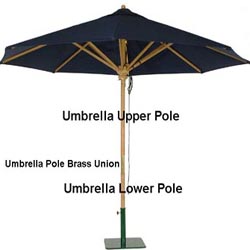 40022 Replacement Umbrella Brass Union for our 10 foot round market umbrella on white background