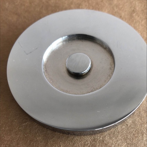 40033 Stainless Steel Umbrella Table Plug closeup view of plug