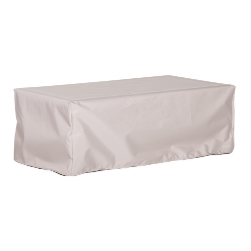 63691 Laguna teak 4 foot Backless Bench Cover side angled view on white background