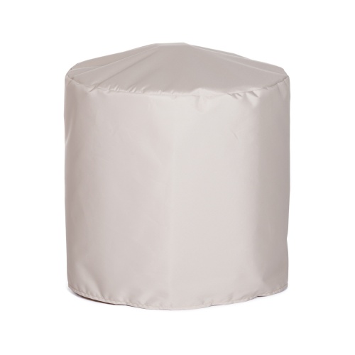 64140 Laguna Side Table Cover for 14140 Laguna teak side table end view on white background