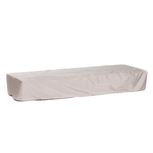 66815 Saloma Daybed Cover for 16815 Saloma teak Daybed side angled view on white background