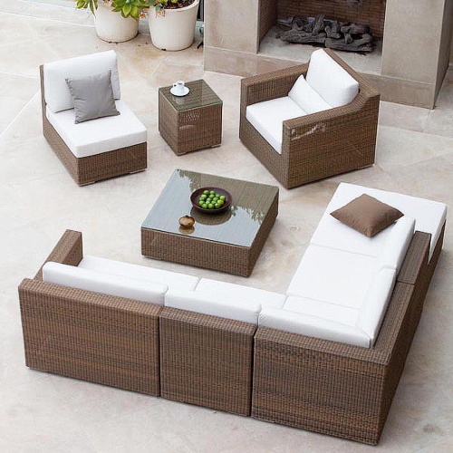 woven wicker deep seating sets
