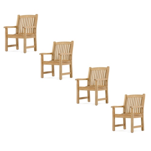 70890 Veranda Dining Chair Set of 4 on White Background