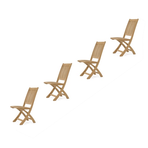 70892 Barbuda Folding Side Chair Set of 4 on white background