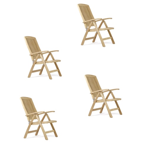 70894 Barbuda Recliner Chair Set of 4 on white background