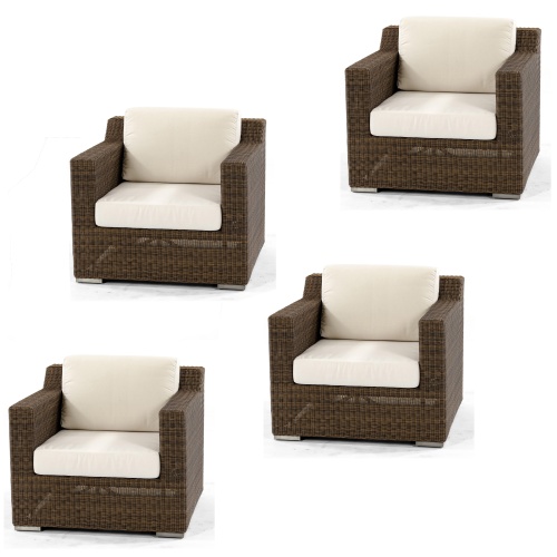 70910 Malaga Deep Seating Chair Set of 4 on White Background