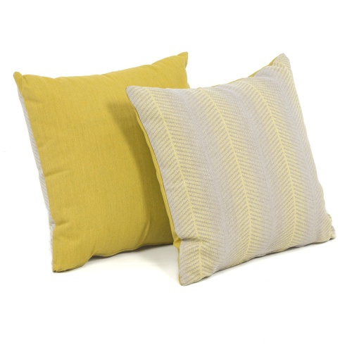 71005ccpg citrus glow throw pillow two tone with one side solid yellow and other geometric design on white background