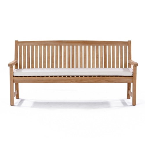 71071LM 6 foot bench cushion on 6 foot bench front facing view on white background  bench cushions