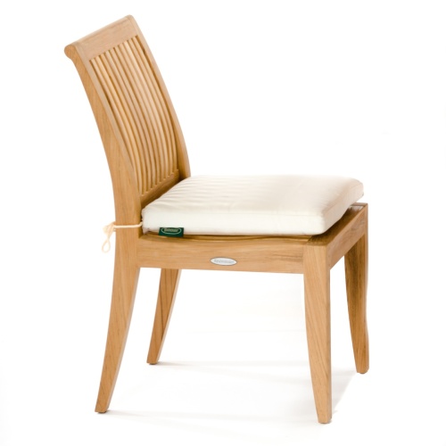 71810LM Dining Chair Seat Cushion on dining side chair side view on white background