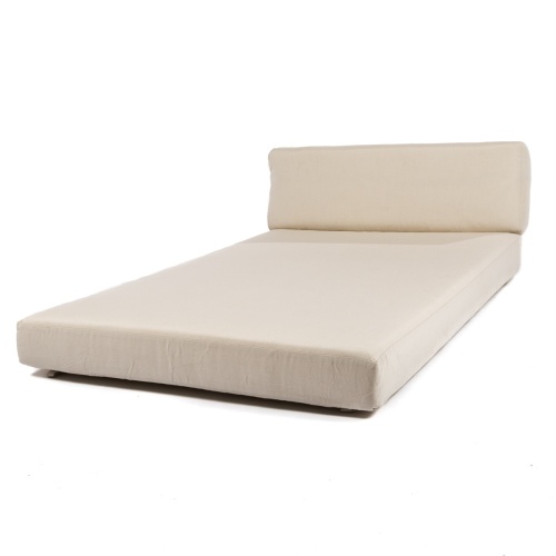 72342LM Maya Chaise Cushion in Liso Marfil front angled view on white background