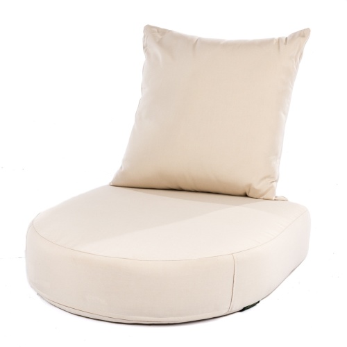 image of 72410MTO Kafelonia Club Chair Cushion in canvas color on white background