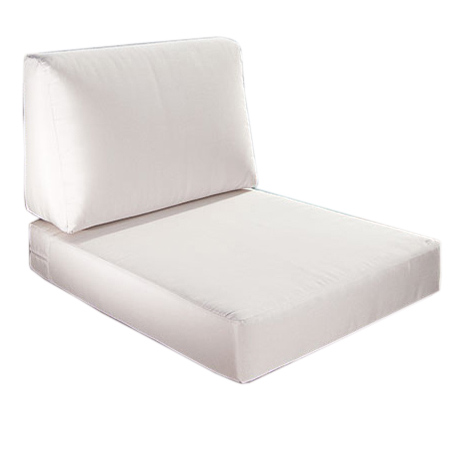 73103MTO Malaga Slipper Chair Cushion side angled on white background