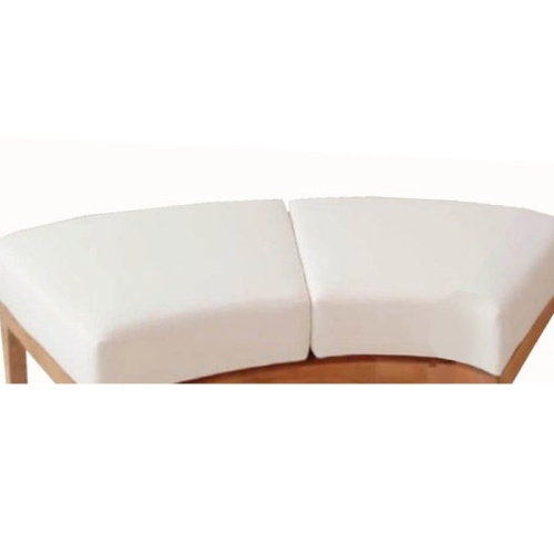 73342LM Kafelonia Backless Bench Cushion in Liso Marfil front view on white background