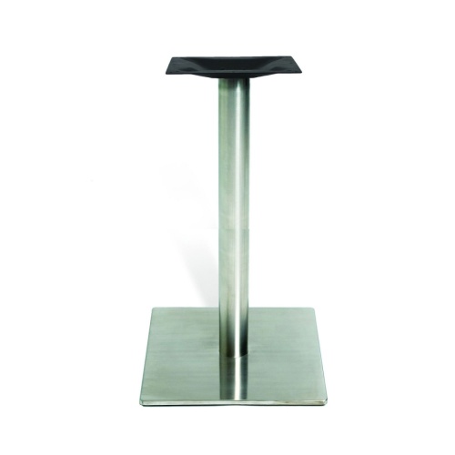 FSS21BH Stainless Steel 41 inch Bar Table Base in side view on white background 