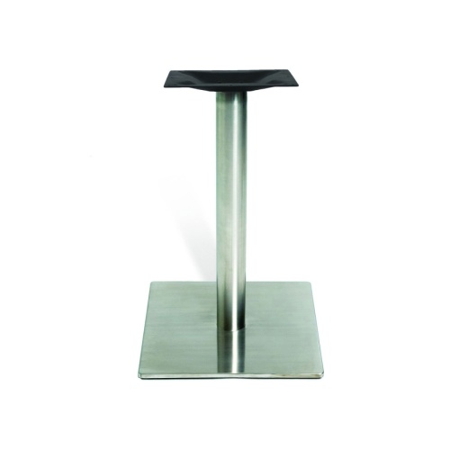 FSS21SH Stainless Steel 28 inch Bar Table Base side view on white background 