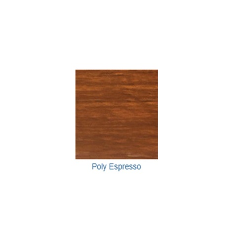 PESAMPLE Poly Espresso Teak Finish Sample on white background