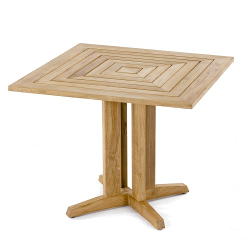 plantation grown solid teak outdoor square bistro table
