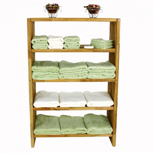 teak towel shelves