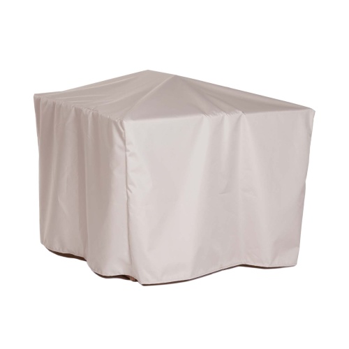 61006DP Maya Coffee Table Cover for 31006DP Maya teak coffee table angled side view on white background