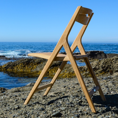surf wood folding chair