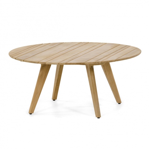 70730 surf teak coffee table angled view on white background