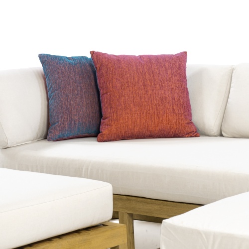71005psph sangria horizon throw pillow showing two on sectional sofa front view on white background