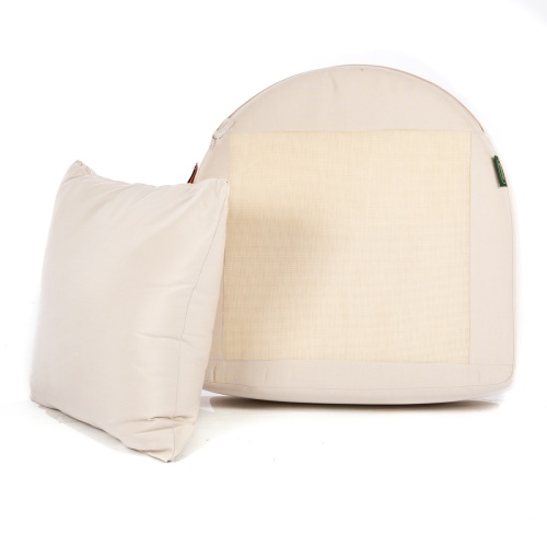 image of 72410MTO Kafelonia Club Chair Cushion bottom side in canvas color on white background