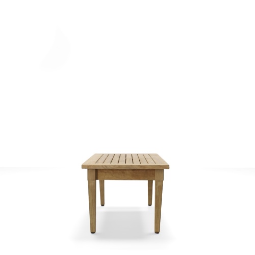 image of 14345 veranda teak coffee table side view on white background