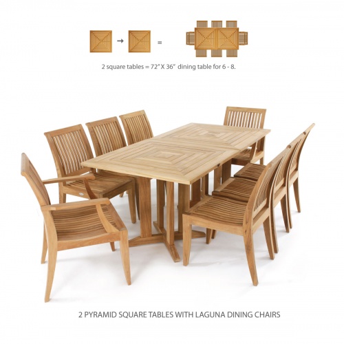 36 inch teak dining tables