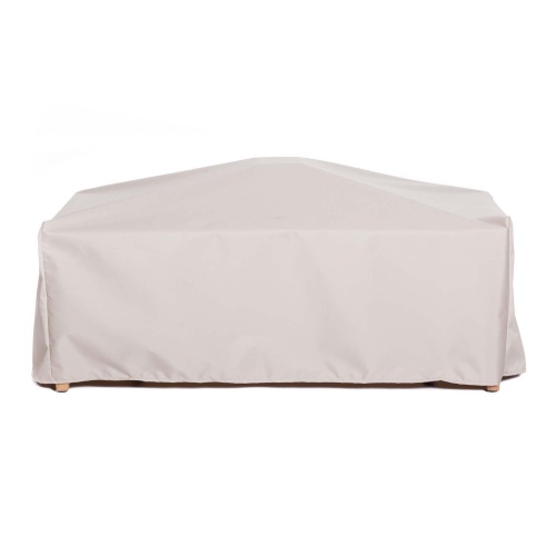 65663 Nevis Rectangular Table Cover for 15663 Nevis teak rectangular table side view on white background