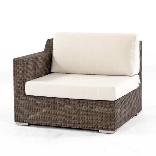 70241 malaga woven wicker right side sectional with cushions front view on white background