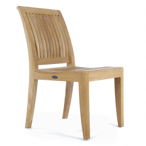 70488 Vogue Laguna teak side chair angled right view on white background