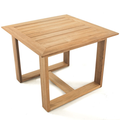handcrafted teak square bistro table